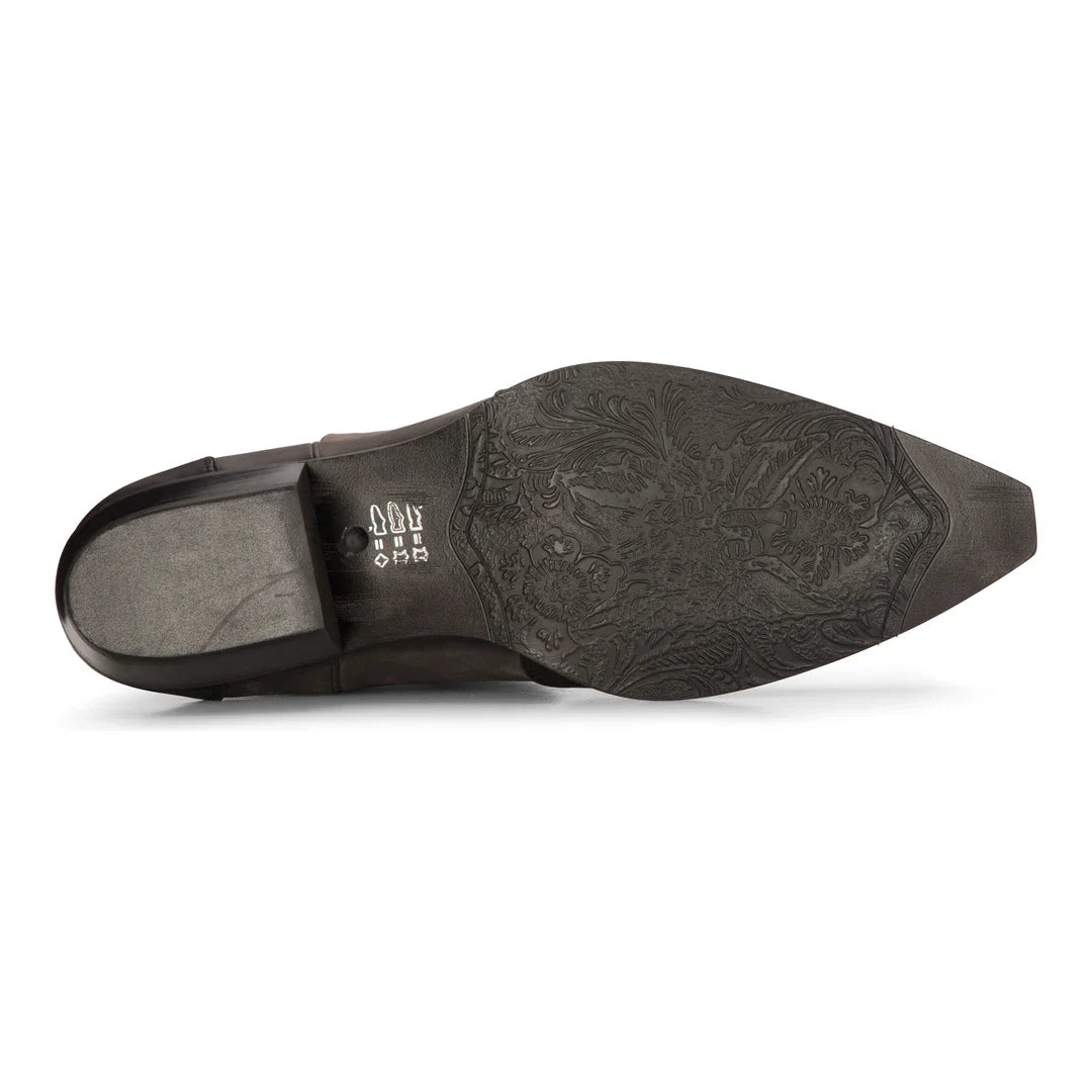 Vīriešu augstpapēžu zābaki ar īstu ādu, melni, jāšanas, deju, medību, kovboju, vintage stila, smaili purngali