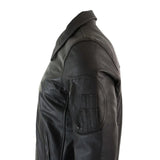 Vīriešu ādas Harrington bomberjaka, brūna, klasiska pilotjaka