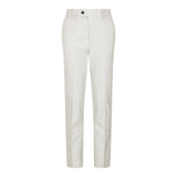 Zēnu trīsdaļīgs krēmkrāsas tvīda uzvalks kāzām, ballītēm, rūtains, pieguļošs, elegants, formāls