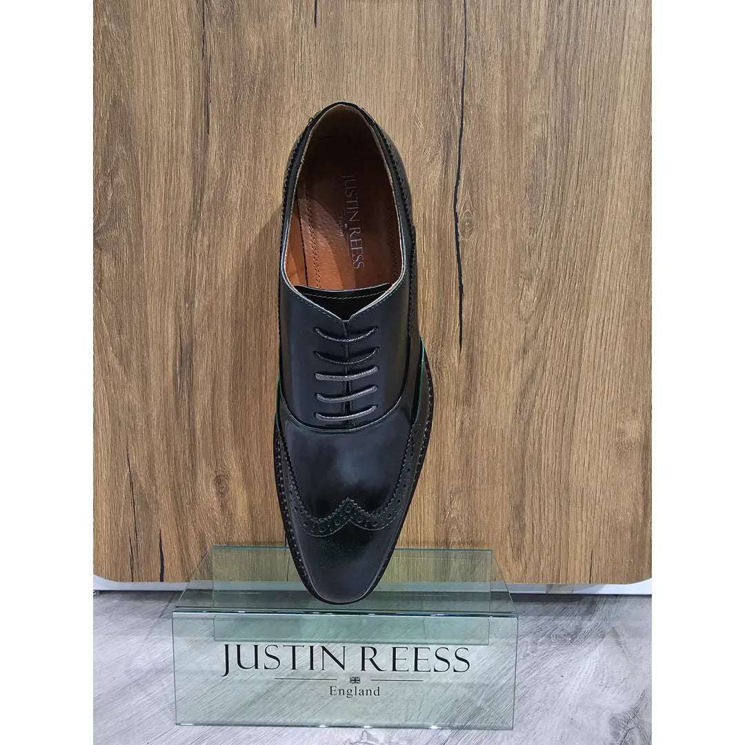 Harry - vīriešu zaļas lakotas ādas broga kurpes