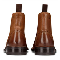 Vīriešu uzvelkami īstas ādas brogue zābaki brūni, gaiši dzelteni, klasiski, eleganti, formāli, Londonas stilā