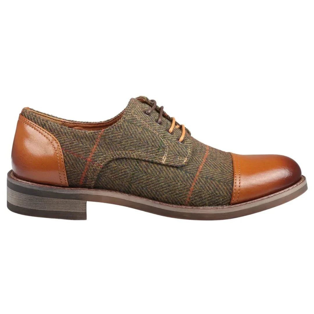 Theon - vīriešu ādas tvīda oksfordas kurpes