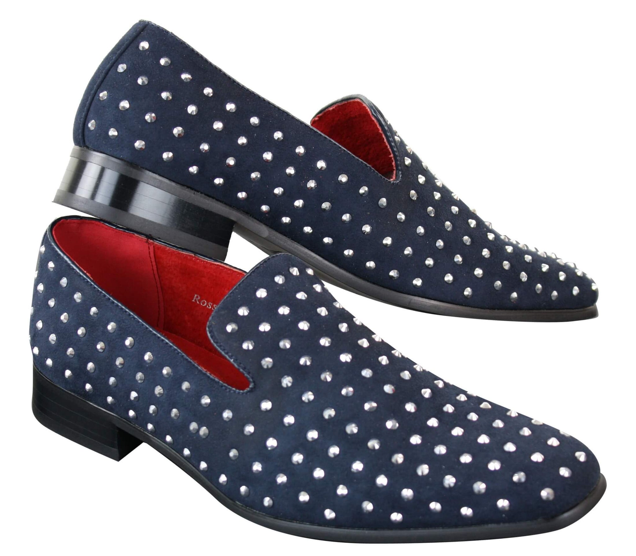 Vīriešu zamšādas mokasīni ar radzēm, sudrabaini, eleganti, ikdienas, spīdīgi, ballīšu apavi