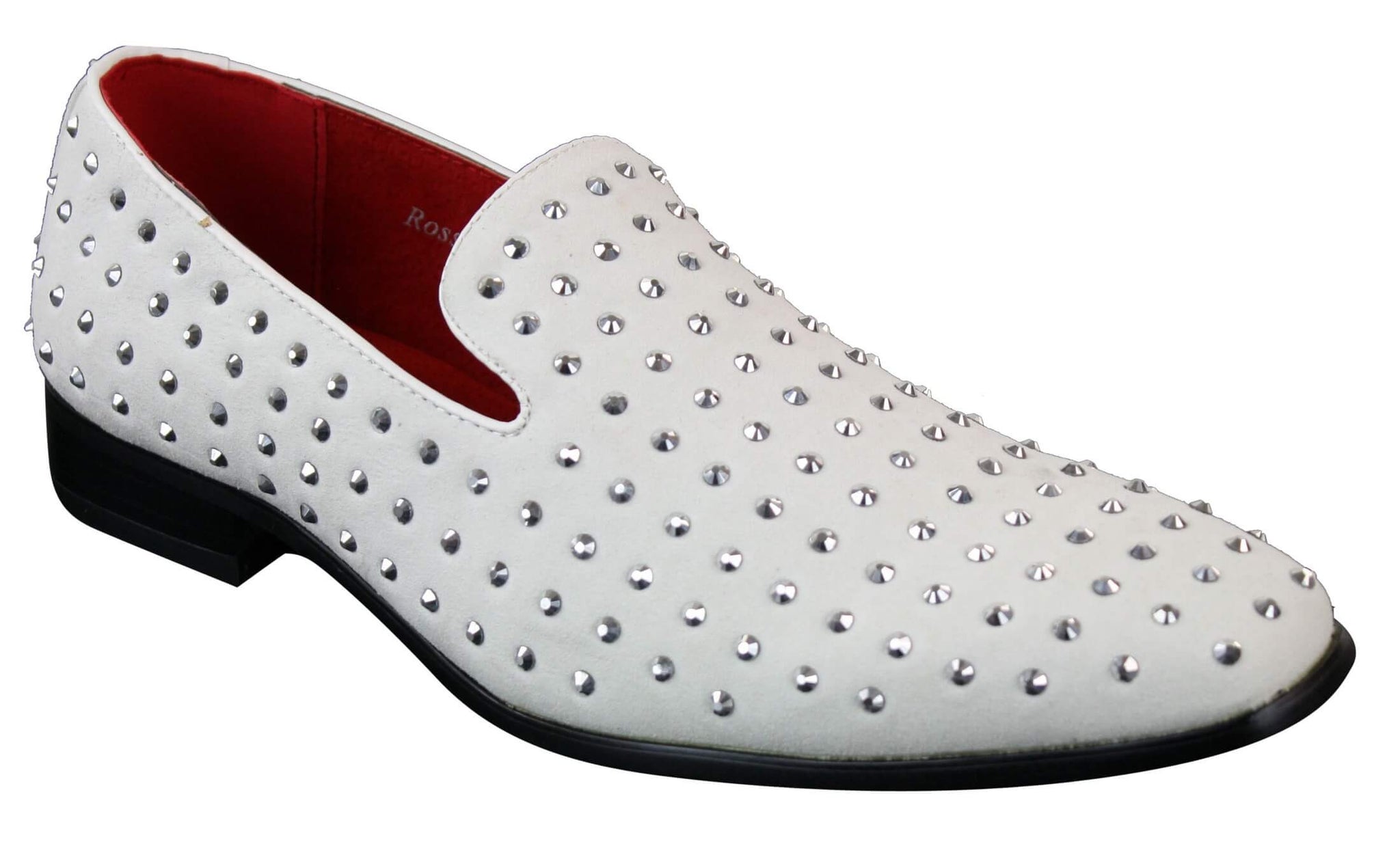 Vīriešu zamšādas mokasīni ar radzēm, sudrabaini, eleganti, ikdienas, spīdīgi, ballīšu apavi
