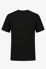 Melns rievots klasisks T-krekls vīriešiem