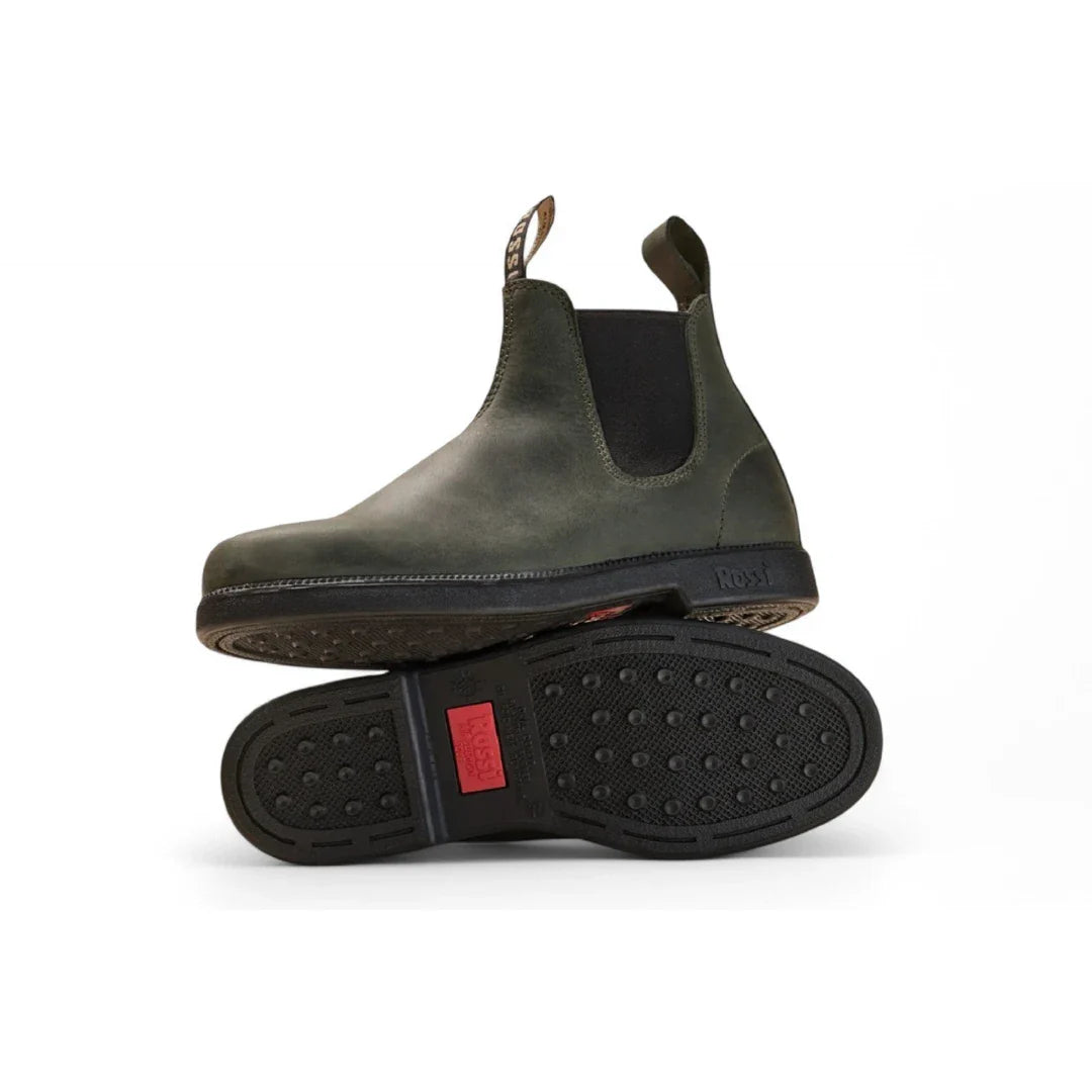 Booma 607 - olīvzaļi ādas Chelsea zābaki