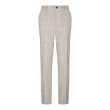 Zēnu rūtainais tvīda bēšbrūns trīsdaļīgs uzvalks kāzām, vintage, retro, klasisks