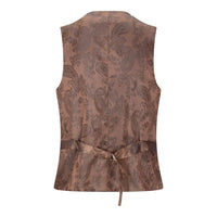 Zēnu rūtainais tvīda bēšbrūns trīsdaļīgs uzvalks kāzām, vintage, retro, klasisks