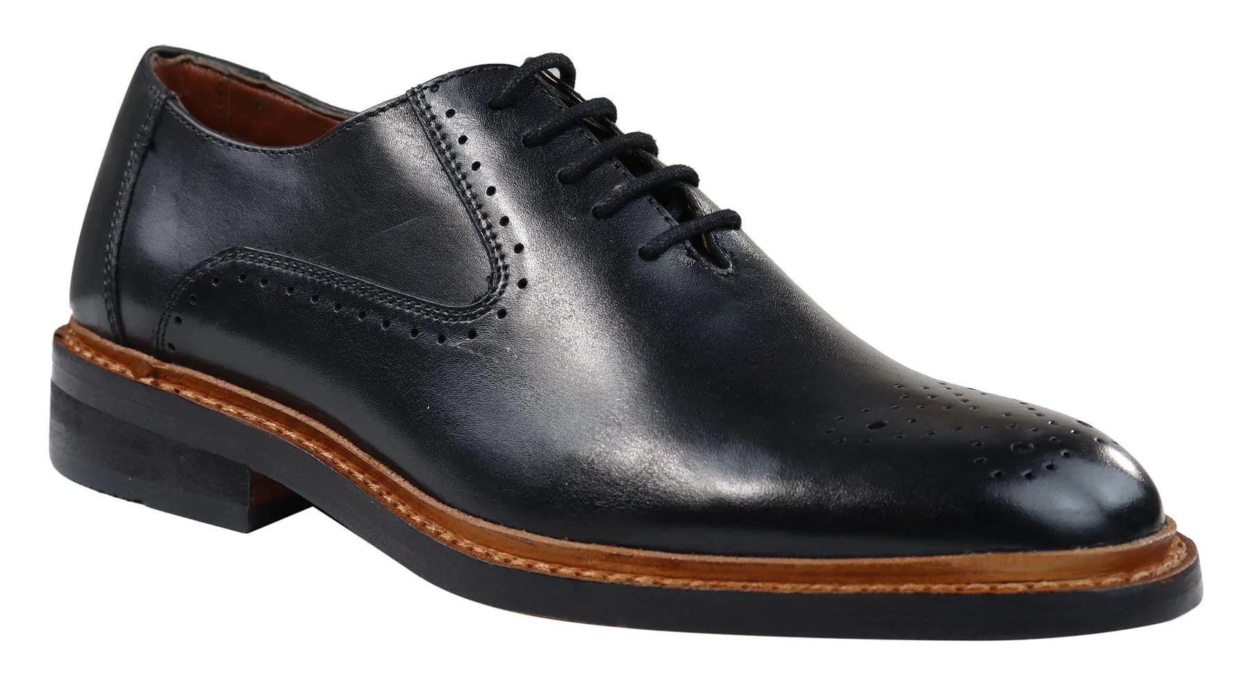 Vīriešu brogue Oxford kurpes, dzeltenbrūnas, melnas, mežģīņotas ādas Goodyear apavi, apmales