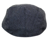 Cavani Martez cepure - vīriešu vectētiņa cepure, tumši zila, plakana cepure, zivju kaula raksts, vintage retro Del Boy, klasiska Gatsby Peaky Blinders