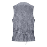 Zēnu trīsdaļīgs tumši pelēks uzvalks, klasisks kāzu, ballīšu, vintage stilā