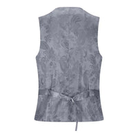 Zēnu trīsdaļīgs tumši pelēks uzvalks, klasisks kāzu, ballīšu, vintage stilā