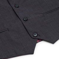 Zēnu trīsdaļīgs tumši pelēks uzvalks, klasisks kāzu, ballīšu, vintage stilā