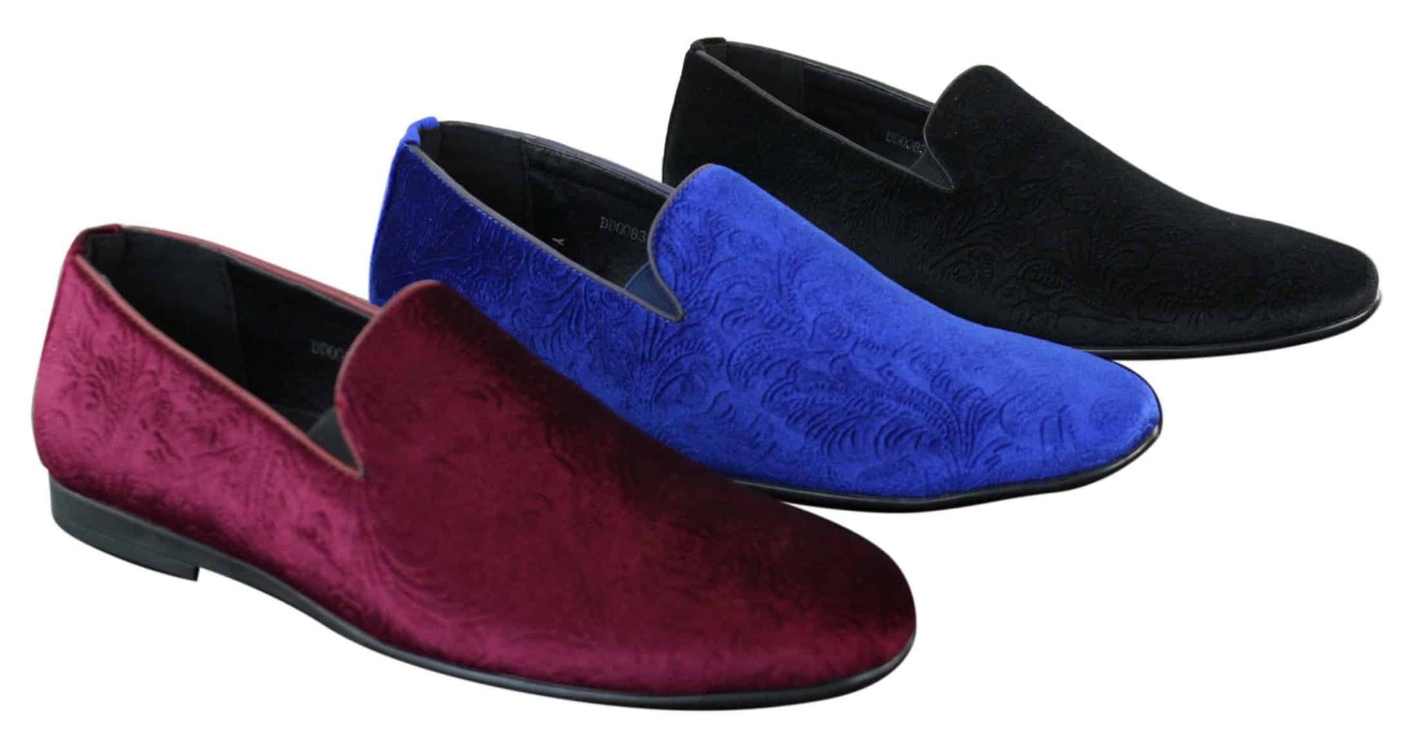 Elong DD0083 - vīriešu samta uzvelkamie Paisley raksta autovadītāja apavi, eleganti, ikdienas, vīna zili melni