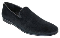 Elong DD0083 - vīriešu samta uzvelkamie Paisley raksta autovadītāja apavi, eleganti, ikdienas, vīna zili melni