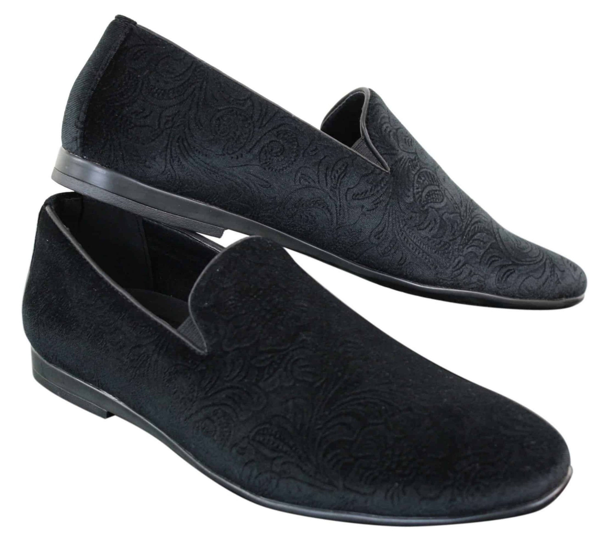 Elong DD0083 - vīriešu samta uzvelkamie Paisley raksta autovadītāja apavi, eleganti, ikdienas, vīna zili melni