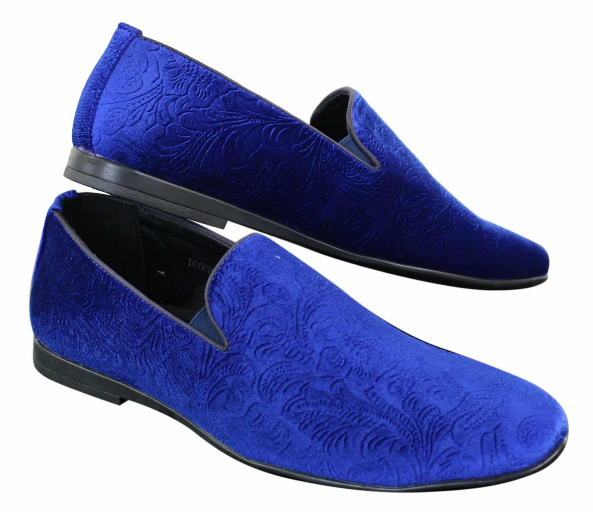 Elong DD0083 - vīriešu samta uzvelkamie Paisley raksta autovadītāja apavi, eleganti, ikdienas, vīna zili melni