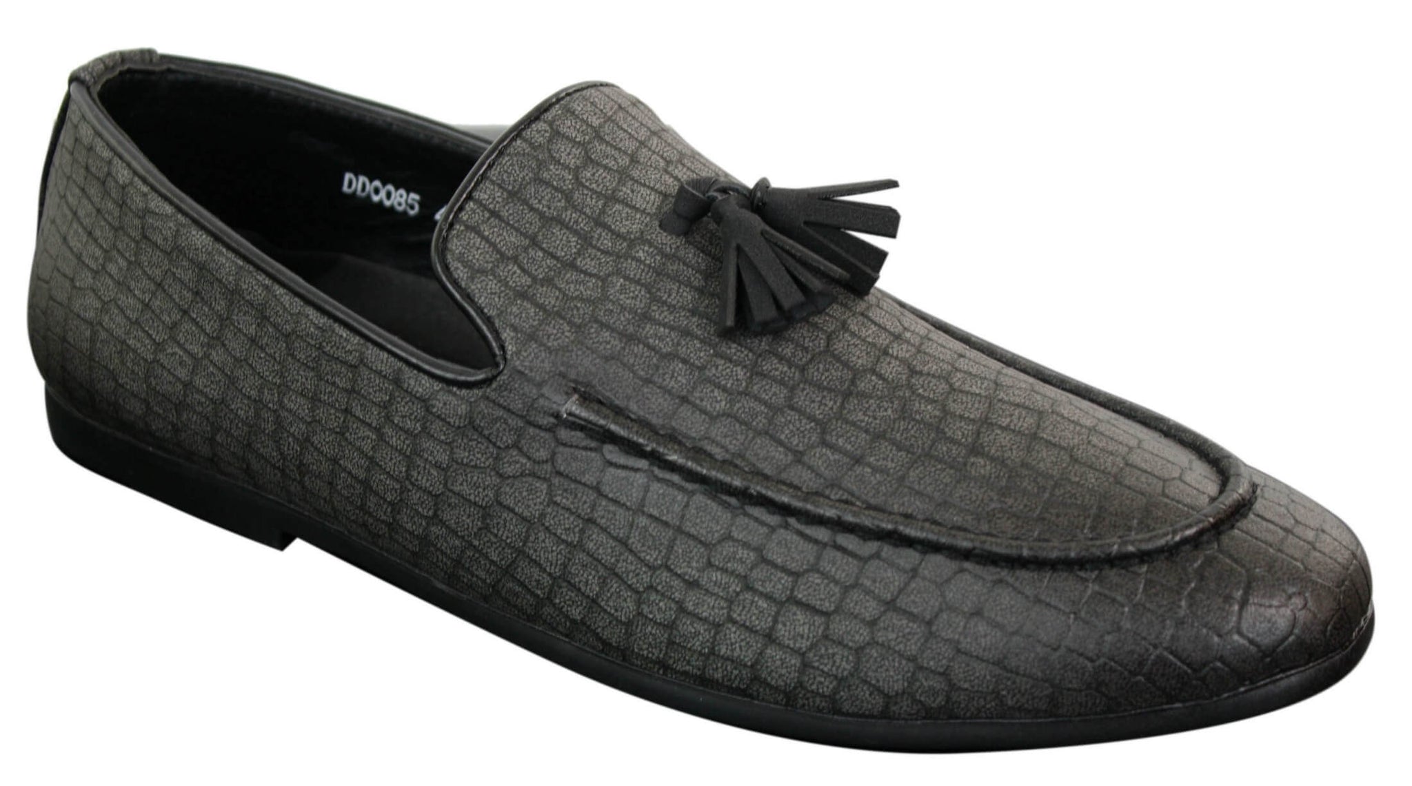 Elong DD0085 - vīriešu čūskas krokodilādas PU mokasīni, uzvelkami, ērti, vintage stilā