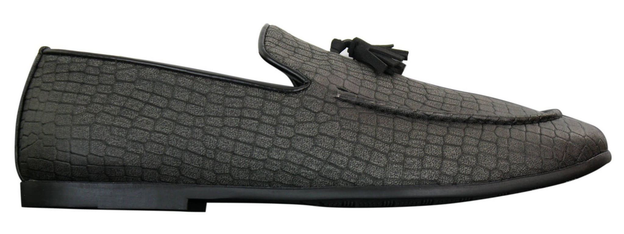 Elong DD0085 - vīriešu čūskas krokodilādas PU mokasīni, uzvelkami, ērti, vintage stilā