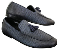 Elong DD0085 - vīriešu čūskas krokodilādas PU mokasīni, uzvelkami, ērti, vintage stilā