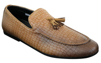 Elong DD0085 - vīriešu čūskas krokodilādas PU mokasīni, uzvelkami, ērti, vintage stilā