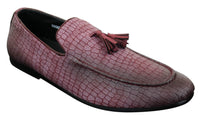 Elong DD0085 - vīriešu čūskas krokodilādas PU mokasīni, uzvelkami, ērti, vintage stilā