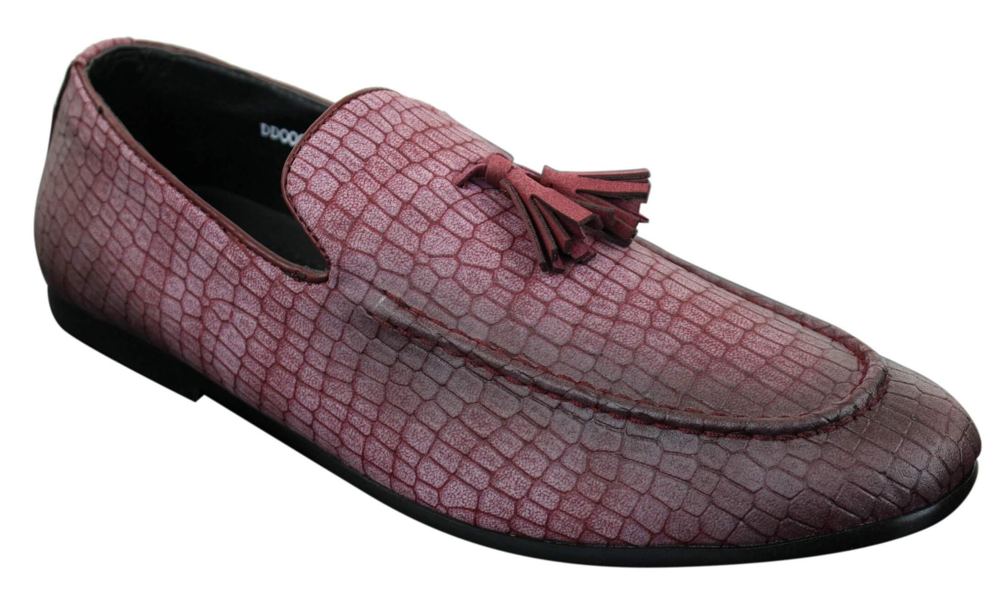 Elong DD0085 - vīriešu čūskas krokodilādas PU mokasīni, uzvelkami, ērti, vintage stilā