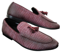 Elong DD0085 - vīriešu čūskas krokodilādas PU mokasīni, uzvelkami, ērti, vintage stilā