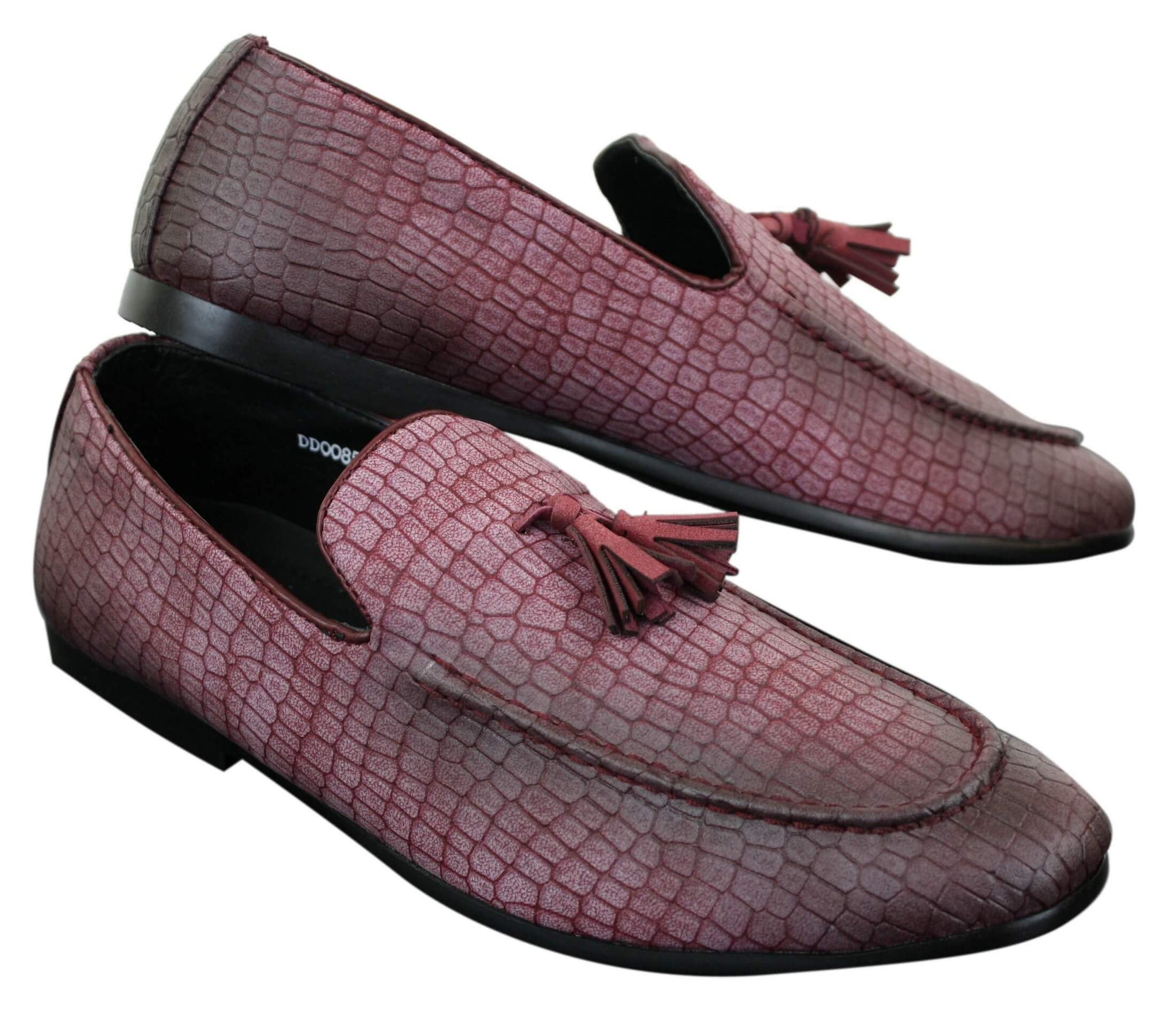Elong DD0085 - vīriešu čūskas krokodilādas PU mokasīni, uzvelkami, ērti, vintage stilā