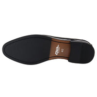 Vīriešu lakoti mokasīni ar pušķīšiem, melni