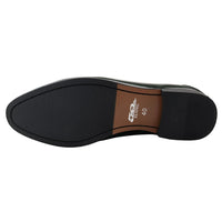 Vīriešu lakoti, zaļi mokasīni ar pušķīšiem uzslīdēšanai