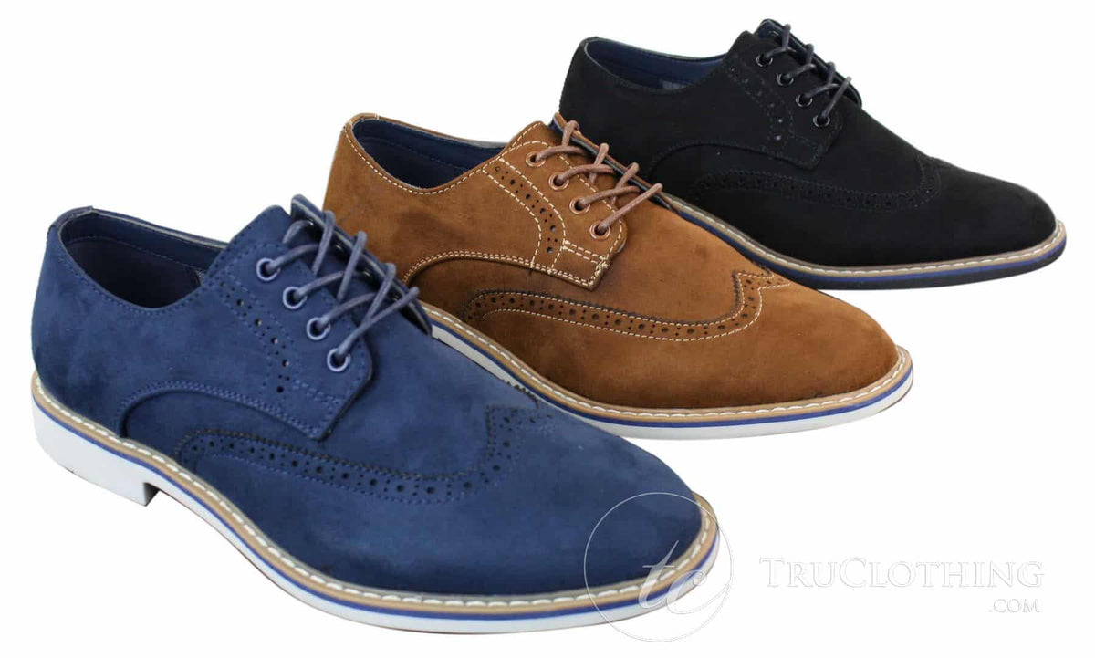 Elong EL0635 - vīriešu eleganti ikdienas zamšādas nubuka ādas brogi