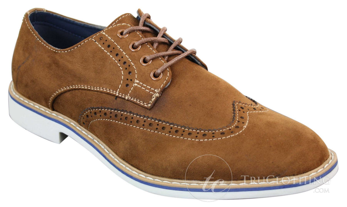 Elong EL0635 - vīriešu eleganti ikdienas zamšādas nubuka ādas brogi
