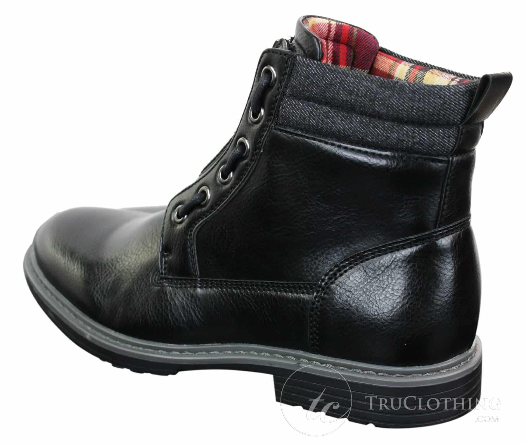 Elong EL0653 — vīriešu ikdienas pankroka gotu emo puszābaki ar rāvējslēdzēju, auklām, brūna, melna āda