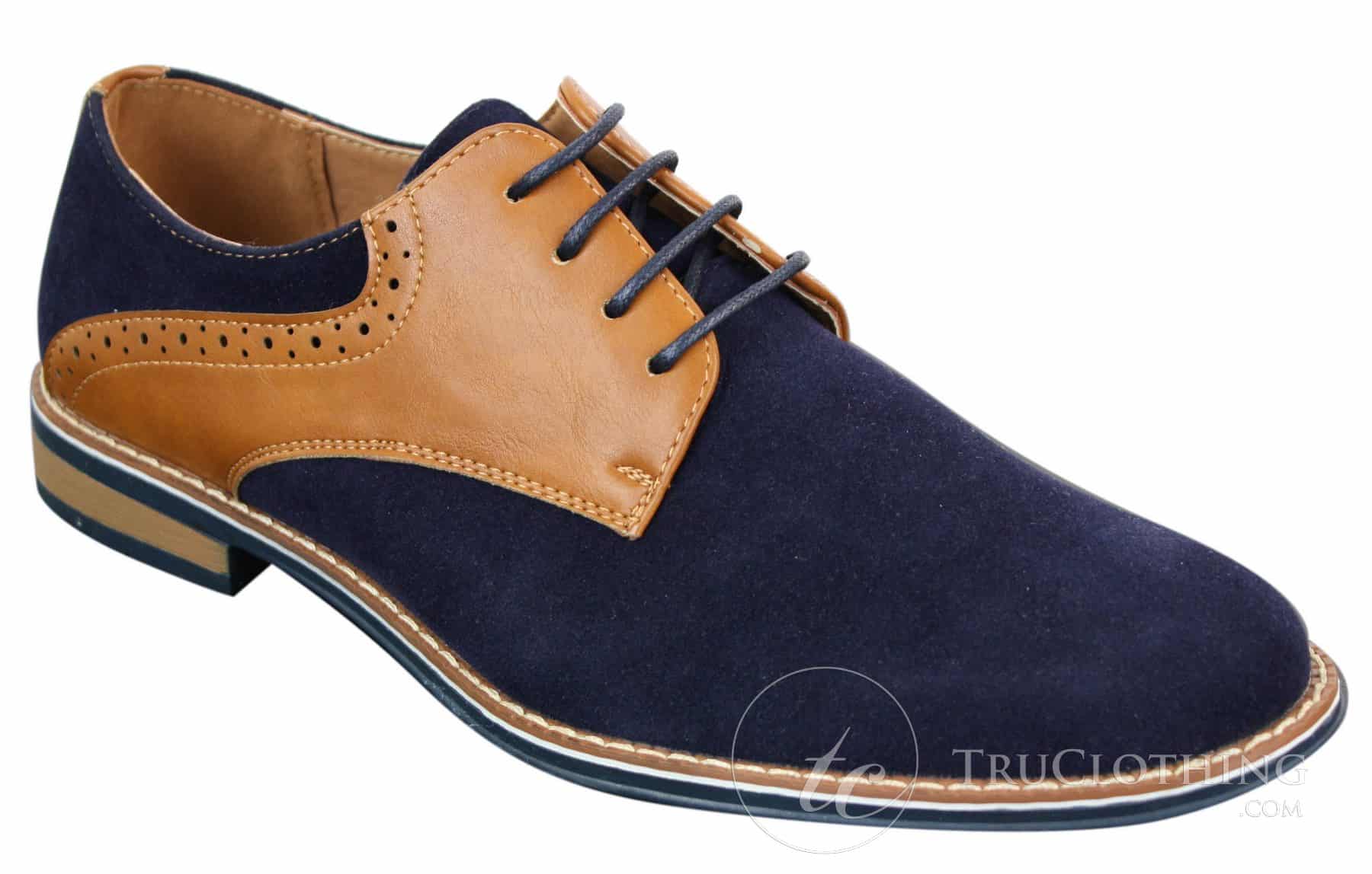 Elong K23 — vīriešu zamšādas, ādas un aukliņu apavi, eleganti, ikdienas, dzeltenbrūni, PU, ērti pieguļoši, apaļi purngali.