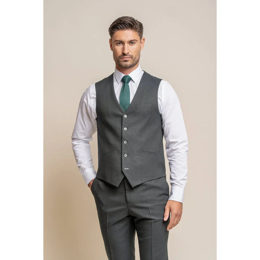 Furious - vīriešu tumši olīvkrāsas formāla veste