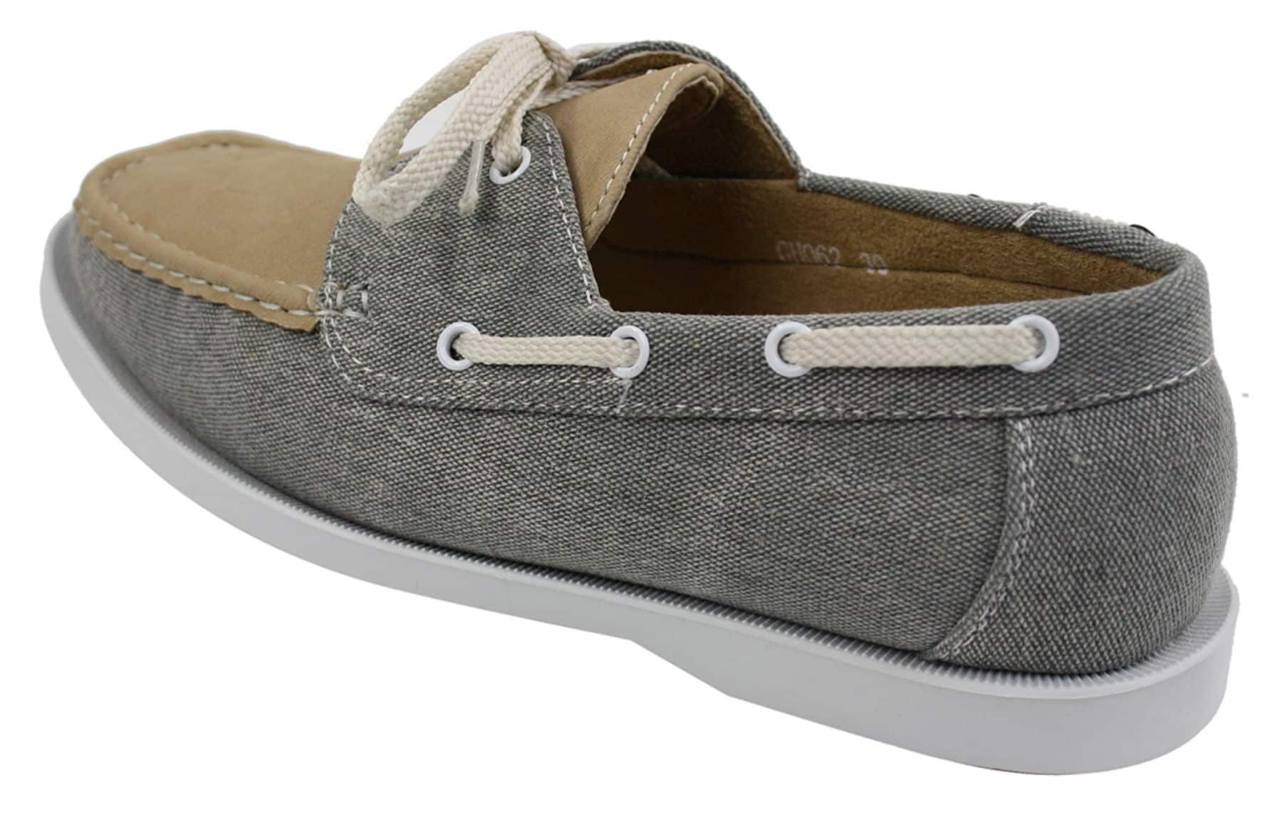 Vīriešu retro džinsa stila vintage klāja laivu apavi, viedi, ikdienas, mežģīņoti, tumši zili, mazgāti