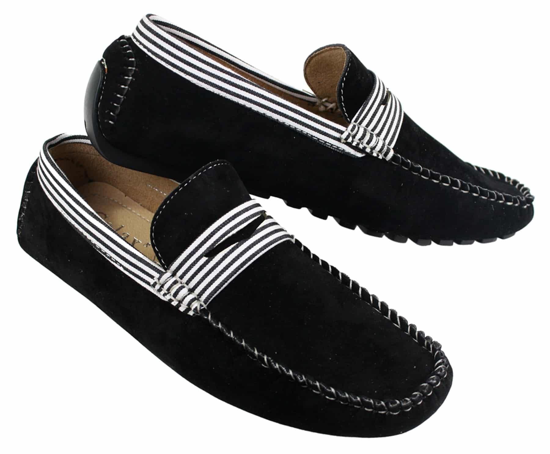 Vīriešu zamšādas klāja laivu apavi ar svītrām, uzvelkami vasaras, eleganti, ikdienas, itāļu stila