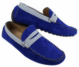 Vīriešu zamšādas klāja laivu apavi ar svītrām, uzvelkami vasaras, eleganti, ikdienas, itāļu stila
