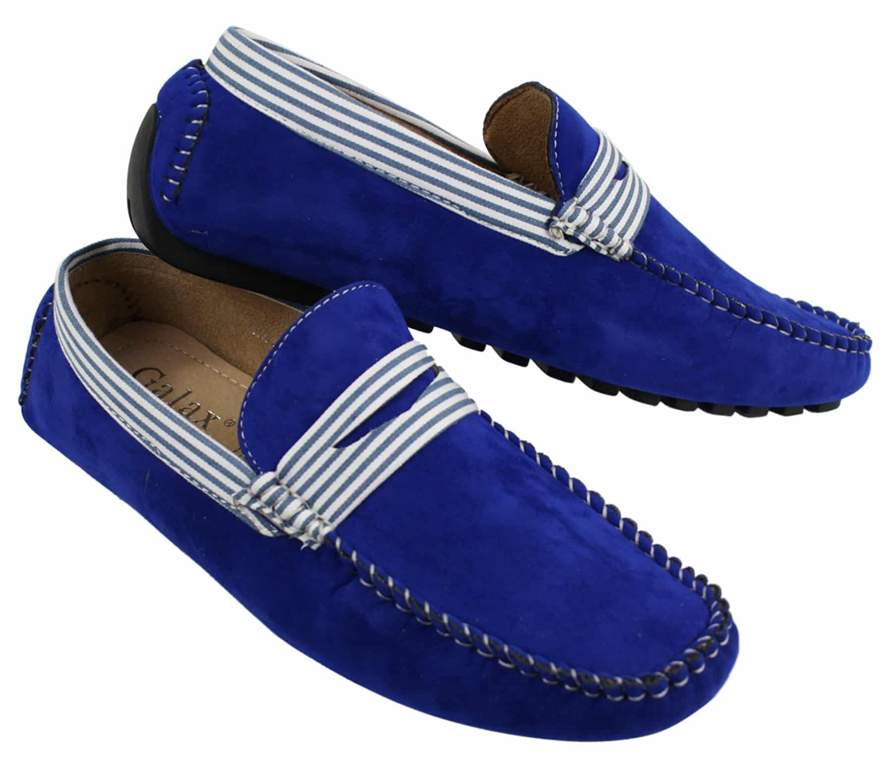 Vīriešu zamšādas klāja laivu apavi ar svītrām, uzvelkami vasaras, eleganti, ikdienas, itāļu stila