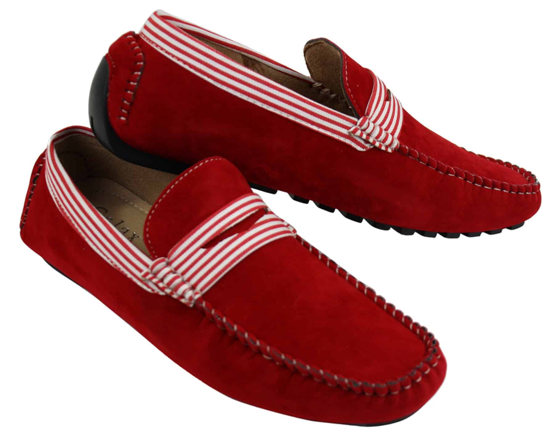 Vīriešu zamšādas klāja laivu apavi ar svītrām, uzvelkami vasaras, eleganti, ikdienas, itāļu stila