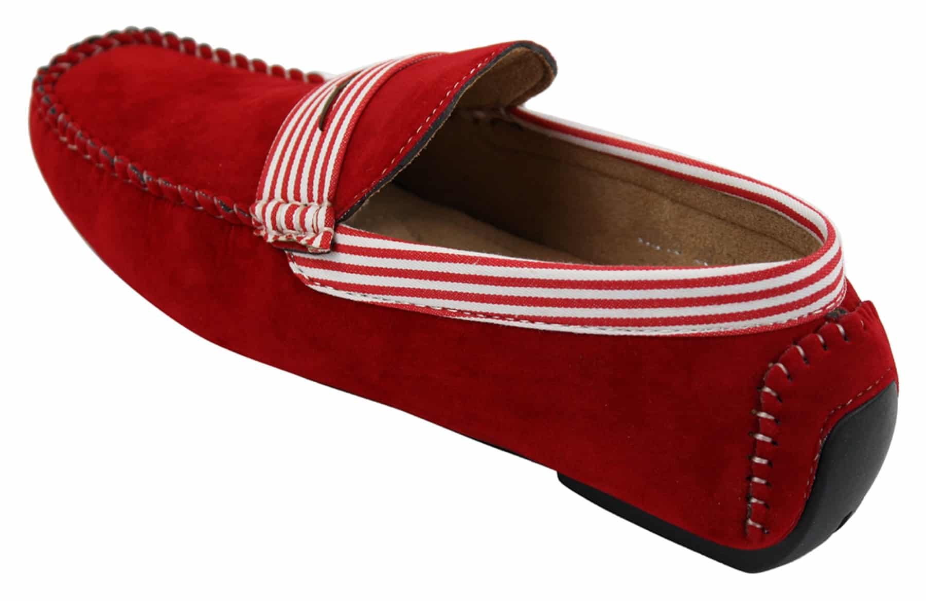 Vīriešu zamšādas klāja laivu apavi ar svītrām, uzvelkami vasaras, eleganti, ikdienas, itāļu stila