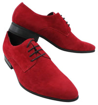 Vīriešu šņorētas elegantas ikdienas zamšādas kurpes sarkanas, zaļas, melnas, pelēkas, itāļu stilā