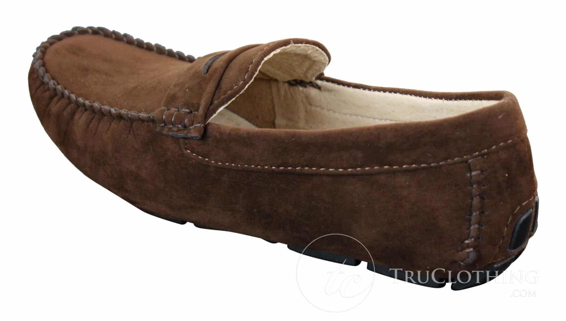Vīriešu uzvelkamie zamšādas ādas apavi mokasīni, eleganti ikdienas apavi, brūni, bēši