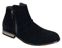 Vīriešu itāļu zamšādas uzvelkamie zābaki ar rāvējslēdzēju un potīšu apavi, eleganti un ikdienišķi, tuksneša stila Chelsea stila zābaki.