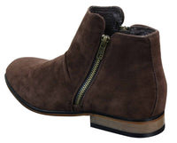 Vīriešu itāļu zamšādas uzvelkamie zābaki ar rāvējslēdzēju un potīšu apavi, eleganti un ikdienišķi, tuksneša stila Chelsea stila zābaki.