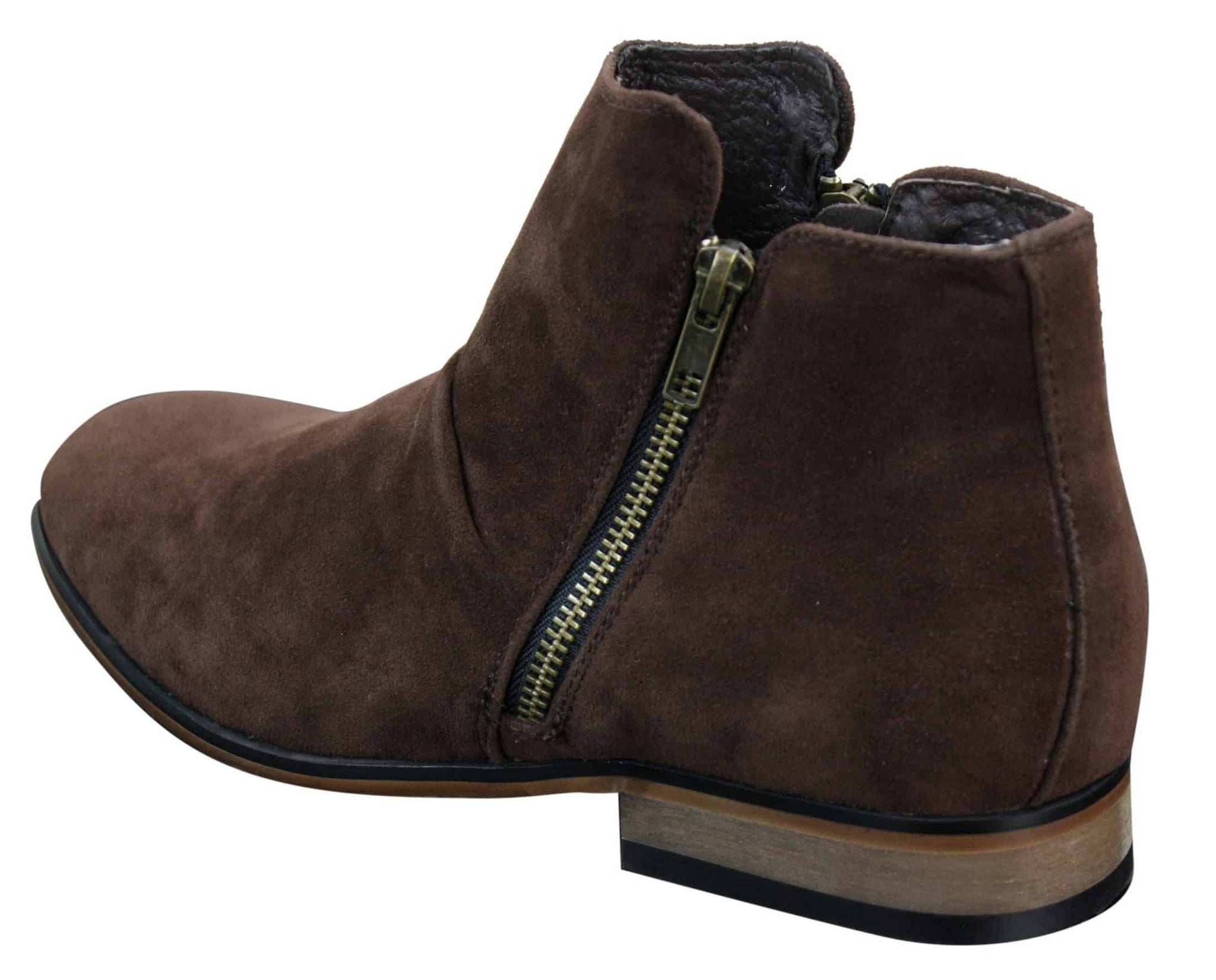 Vīriešu itāļu zamšādas uzvelkamie zābaki ar rāvējslēdzēju un potīšu apavi, eleganti un ikdienišķi, tuksneša stila Chelsea stila zābaki.