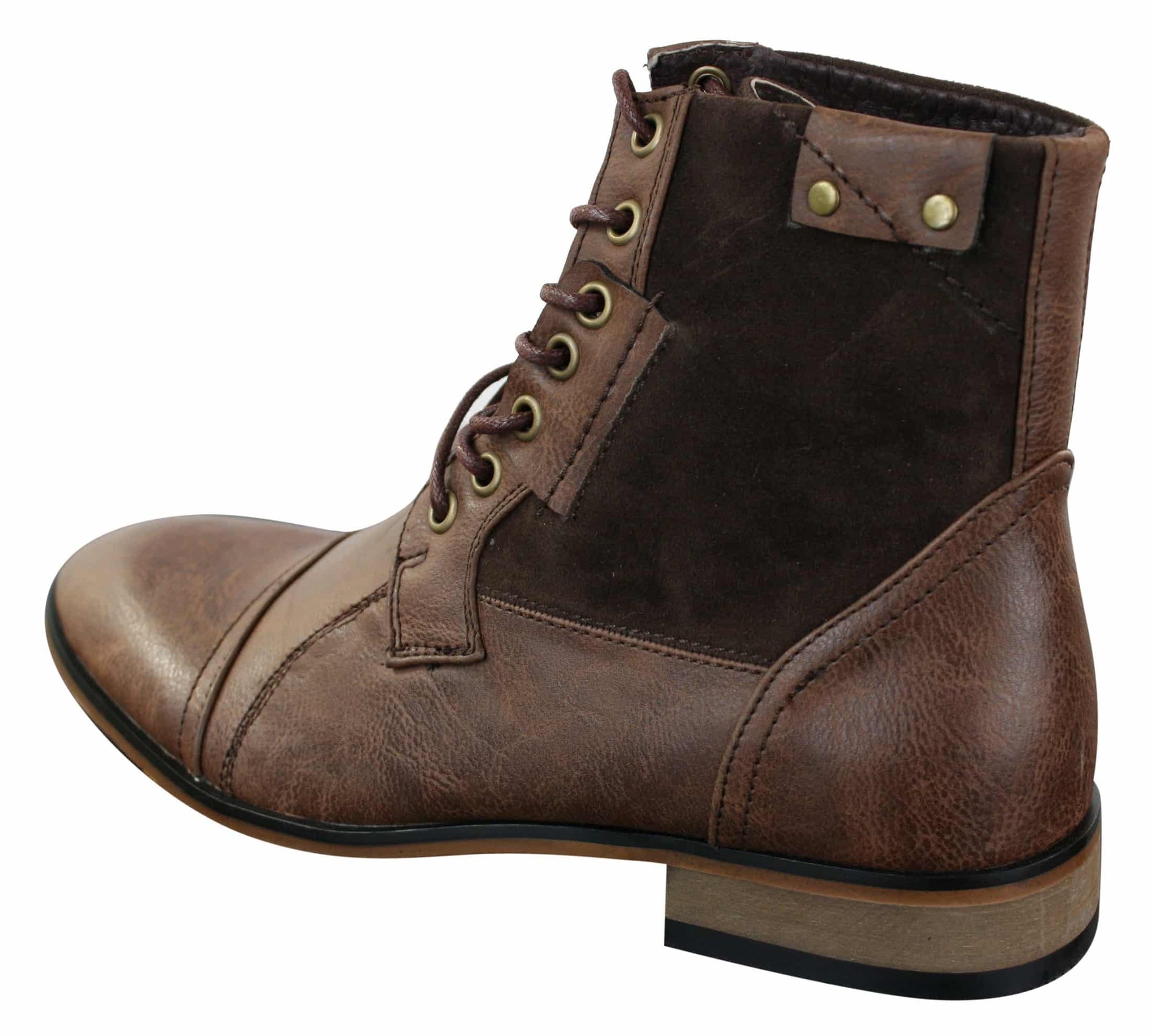 Galax GLX3516 vīriešu retro vintage pilsētas potīšu zābaki, plāni ādas zamšādas zābaki, šņorētas, eleganti, ikdienas