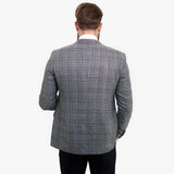 Happy Gentleman ELEGANTE vilnas trīsdaļīgs uzvalks ar kontrastējošu brūnu vesti