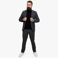 Happy Gentleman GRINGO pelēks trīsdaļīgs vilnas uzvalks